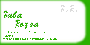 huba rozsa business card